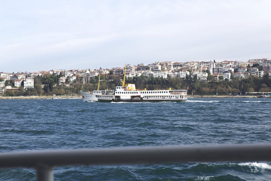 Rather than take a costly boat tour along the Bosphorus, I opted for the ferry. It costs a dollar or two, and you still get to see the view from the water. <br>